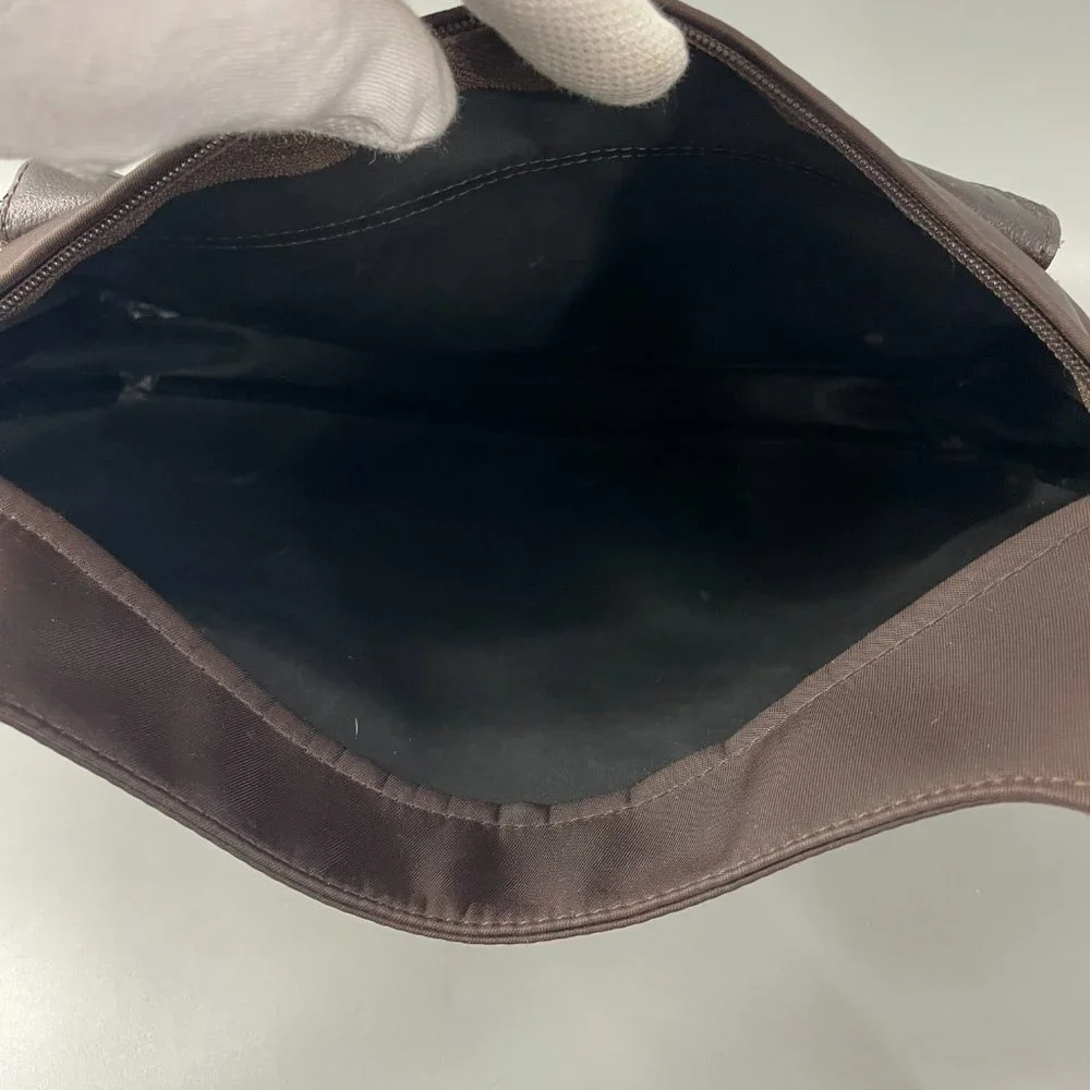 Longchamp Chocolate Brown Nylon Planetes Crossbody Bag - Picture 12 of 15